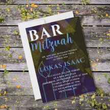 Klassisk Modern Blue Pub Mitzvah, fetstil