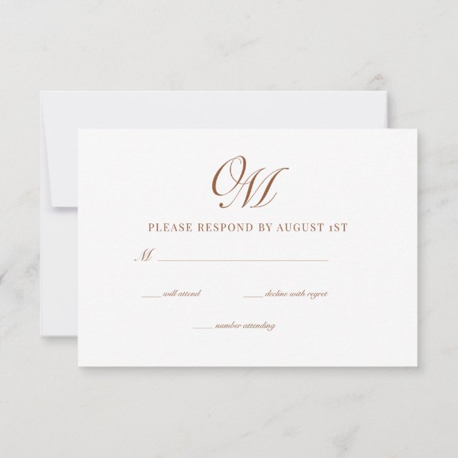 Klassisk modern Bröllop OSA Kort (Baksida)