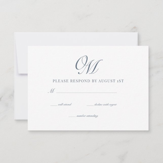 Klassisk modern Bröllop OSA Kort (Baksida)