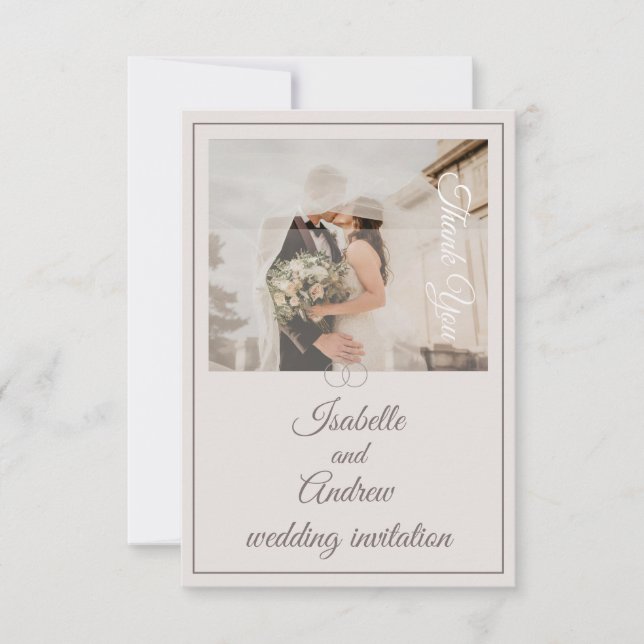 Klassisk modern Elegant Minimal minimalistisk Bröl Inbjudningar (Framsida)