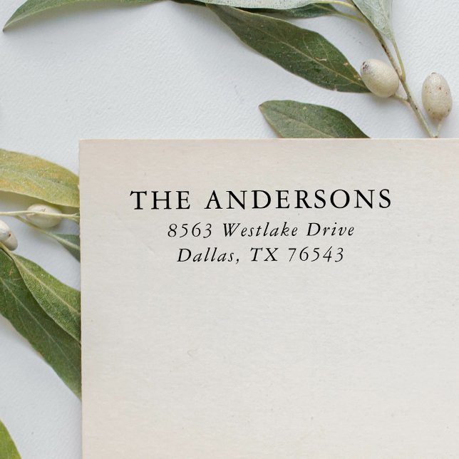 Klassisk Modern Family Namn-Returadress Självfärgande Stämpel (Skapare uppladdad)