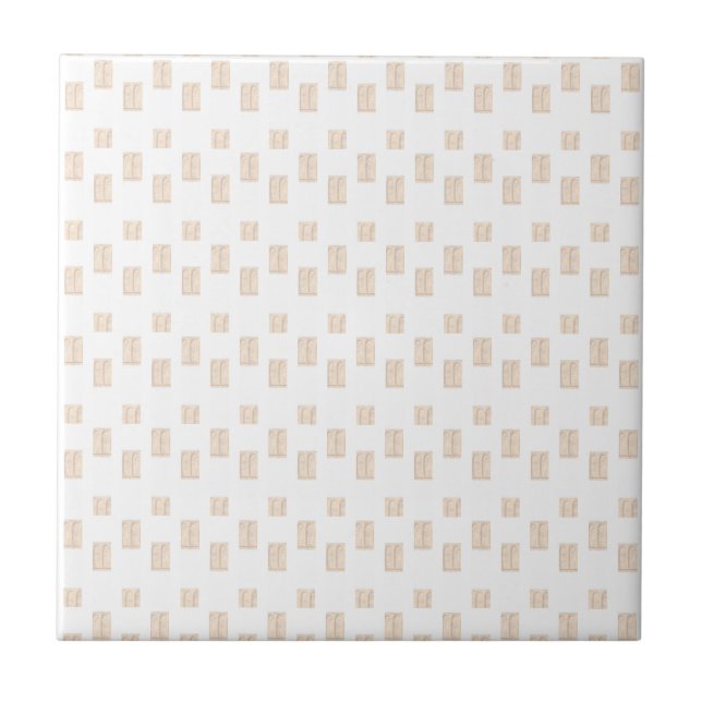 Klassisk modern keramisk beige och vit fyrkantig k kakelplatta (Framsidan)