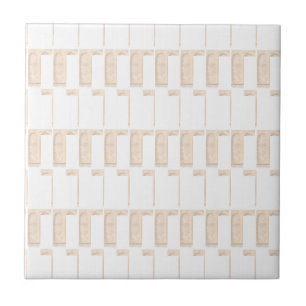 Klassisk modern keramisk beige och vit fyrkantig k kakelplatta