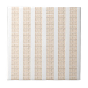 Klassisk modern keramisk platta beige & vit rand kakelplatta