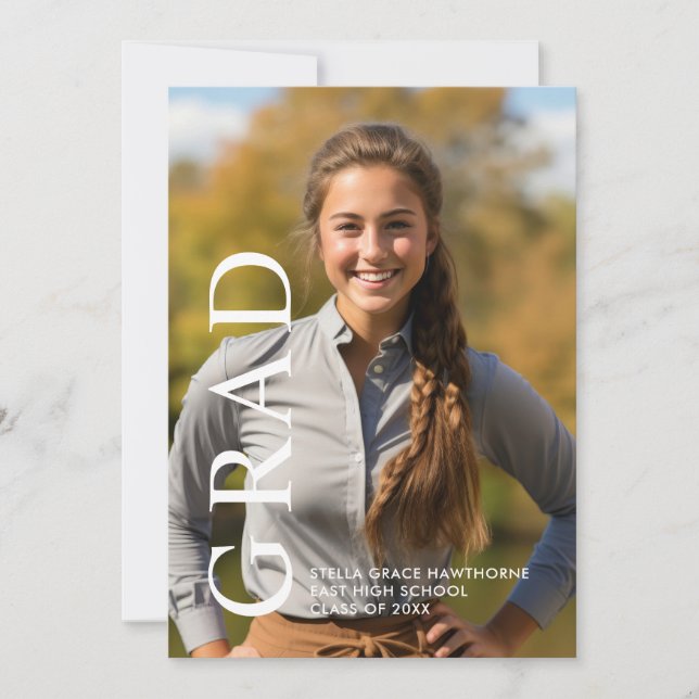 Klassisk Modern Minimalistisk Grad Meddelande (Framsida)