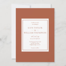 Klassisk, modern, minimalistisk Terracotta Bröllop