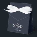 Klassisk modern monogram Bröllop Presentaskar<br><div class="desc">Klassiska,  moderna monogramsfondsfavoritboxar</div>