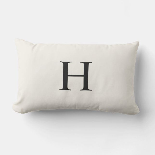 Klassisk Modern Monogram Lumbarkudde (Framsida)
