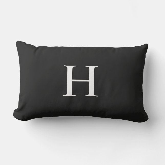 Klassisk Modern Monogram Lumbarkudde (Framsida)