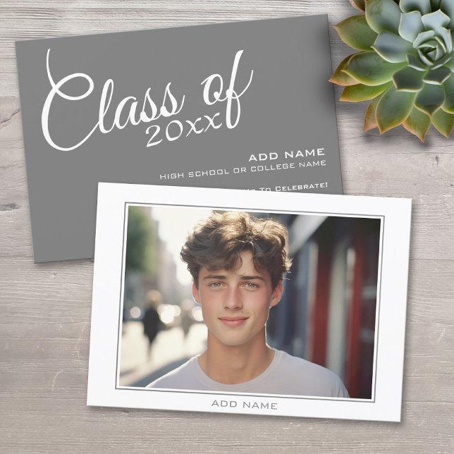 Klassisk Modern Photo Ram Studentfest Inbjudningar (Custom Graduation Announcement)