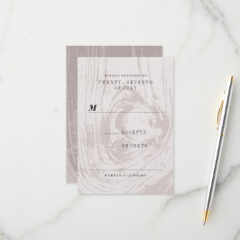 Klassisk Modern Rustic Wood Grain Hösten Bröllop OSA Kort