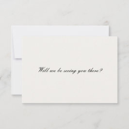 Klassisk Modern Script QR-kod Bröllop OSA Kort