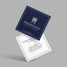 Klassisk, modern tandtandtandtråd, Logotyp på mari Fyrkantigt Visitkort