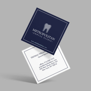 Klassisk, modern tandtandtandtråd, Logotyp på mari Fyrkantigt Visitkort