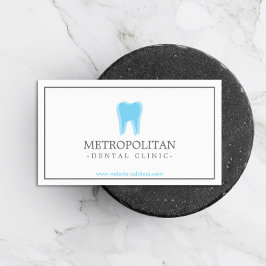 Klassisk modern tandtandtandtråd Logotyp på vit Visitkort