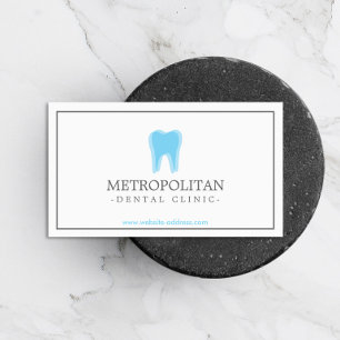Klassisk modern tandtandtandtråd Logotyp på vit Visitkort