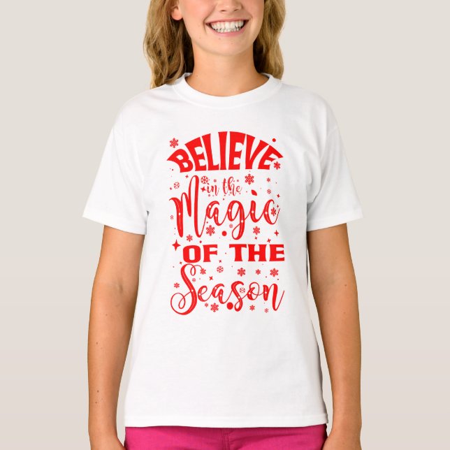 Klassisk modern Tro på den magiska, enkla designen T Shirt (Framsida)