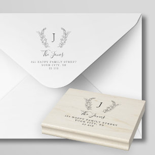 Klassisk monogram anpassningsbar elegant  namn gum stämpel