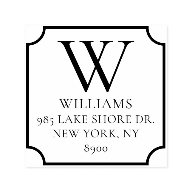 Klassisk Monogram-Anpassningsbar för familjen Självfärgande Stämpel (Design)