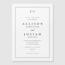 Klassisk Monogram Bröllop Spara Datum