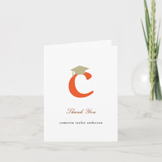 Klassisk monogram C-Studentmössa, foto Modern Tack Kort (Framsida)