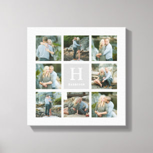Klassisk monogram Collage Canvastryck