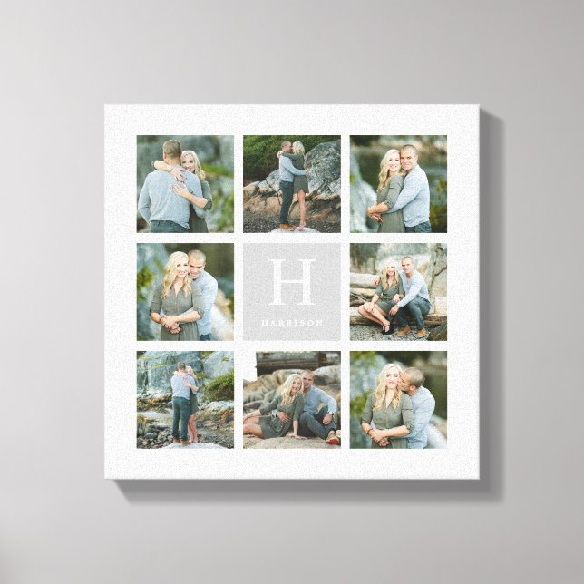 Klassisk monogram Collage Canvastryck (Framsida)