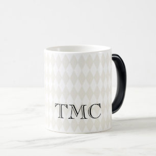 Klassisk Monogram INITIALER Harlequin Diamonds Chi Magisk Mugg