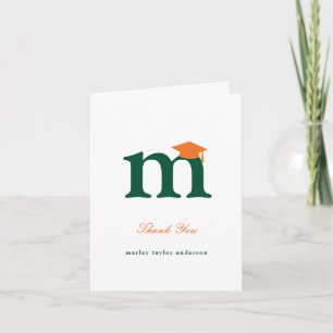 Klassisk Monogram M Examen Hatt Foto Modern Tack Kort