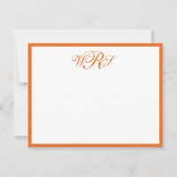 Klassisk Monogram-Orange vit