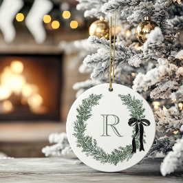 Klassisk Monogram Papper Napkins för Vapensköld av Julgransprydnad Keramik