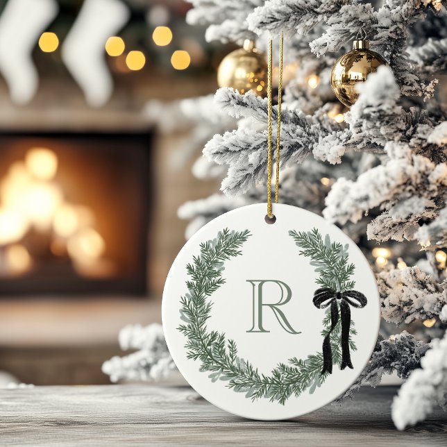 Klassisk Monogram Papper Napkins för Vapensköld av Julgransprydnad Keramik (Skapare uppladdad)