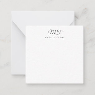 Klassisk monogram Professionell Plain Anteckningskort