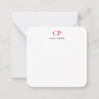 Klassisk monogram Professionell Plain Red White