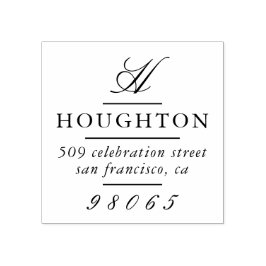 Klassisk monogram-Returadress Stämpel