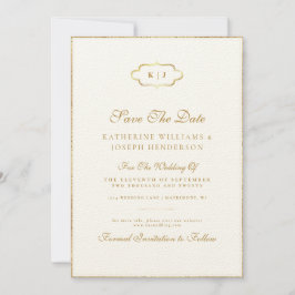 KLASSISK MONOGRAM ROMANTISK KALLIGRAFIS SAVETHE DA INBJUDNINGAR