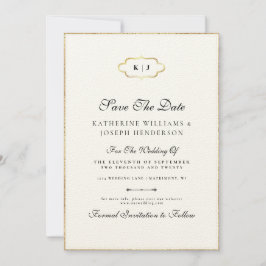 KLASSISK MONOGRAM ROMANTISK KALLIGRAFIS SAVETHE DA INBJUDNINGAR