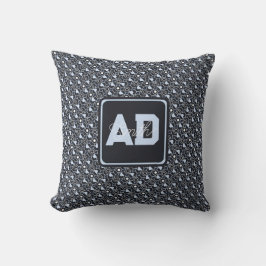 Klassisk Monogram Rosa Kudde För Flickvän