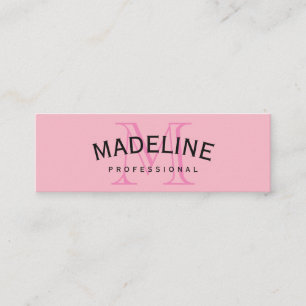 Klassisk Monogram-Rosa med Arc-text Mini Visitkort