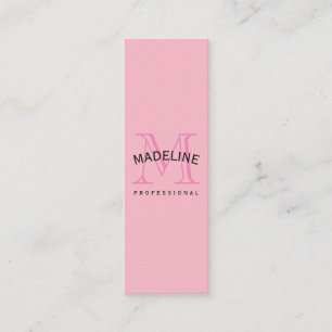 Klassisk Monogram-Rosa med Arc-text Mini Visitkort