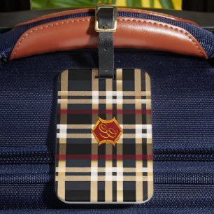 Klassisk Monogram-Snyggt Play Black Red & Beige Bagagebricka