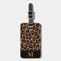 Klassisk Monogram Svart / Brun Leopardfläckig tryc