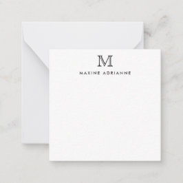 Klassisk monogram svart Professionell, formell Ele Anteckningskort