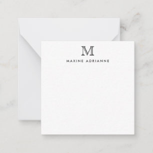 Klassisk monogram svart Professionell, formell Ele Anteckningskort