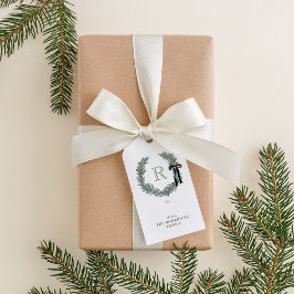 Klassisk Monogram Vapensköld av andedräkt Presentetikett