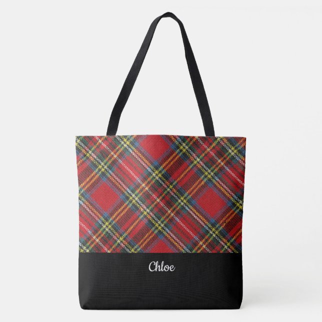 Klassisk monogrammad tote Bag Tygkasse (Framsida)