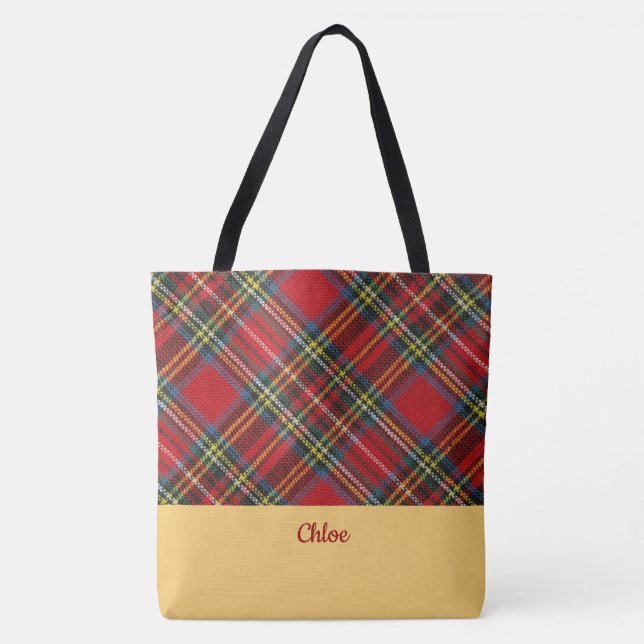 Klassisk monogrammad tote Bag Tygkasse (Framsida)