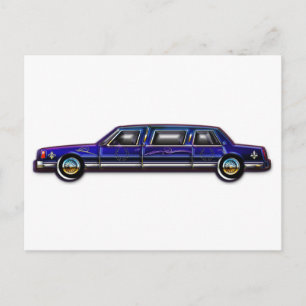 Klassisk Mörk blått Limo Vykort