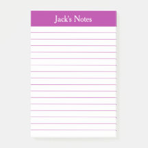 Klassisk Mörk, Rosa, linjerad Personlig