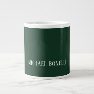 Klassisk mörkgrön elegant serif-teckensnitt minima jumbo mugg